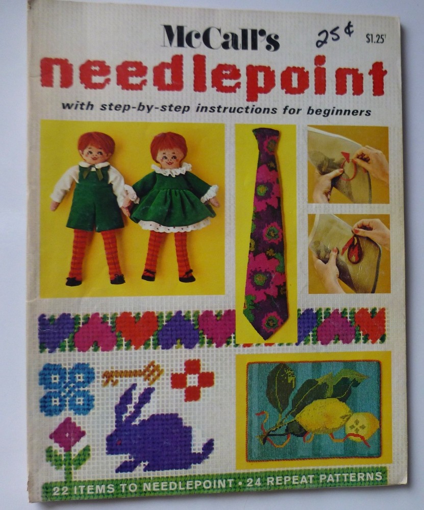 McCall's Needlepoint for Beginners Book 2 - 1972 - 24 Patterns