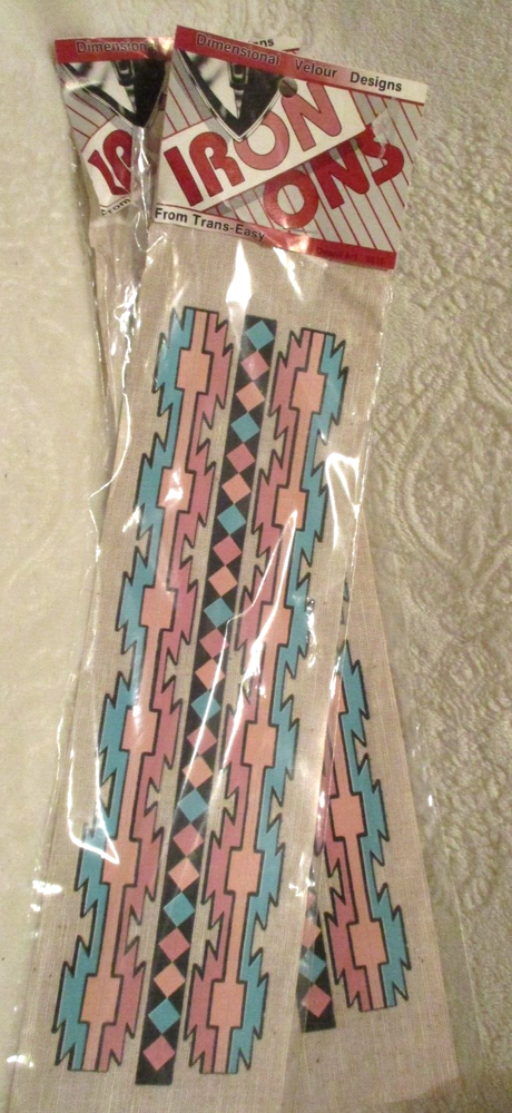Crafting~Iron Ons~Southwest Pattern~2 Sealed Packages