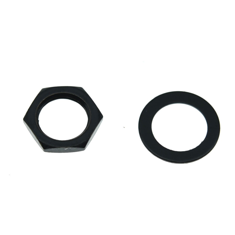 20pcs Guitar Input Output Jack Socket Nut and Washer Metric Jack Nuts Black