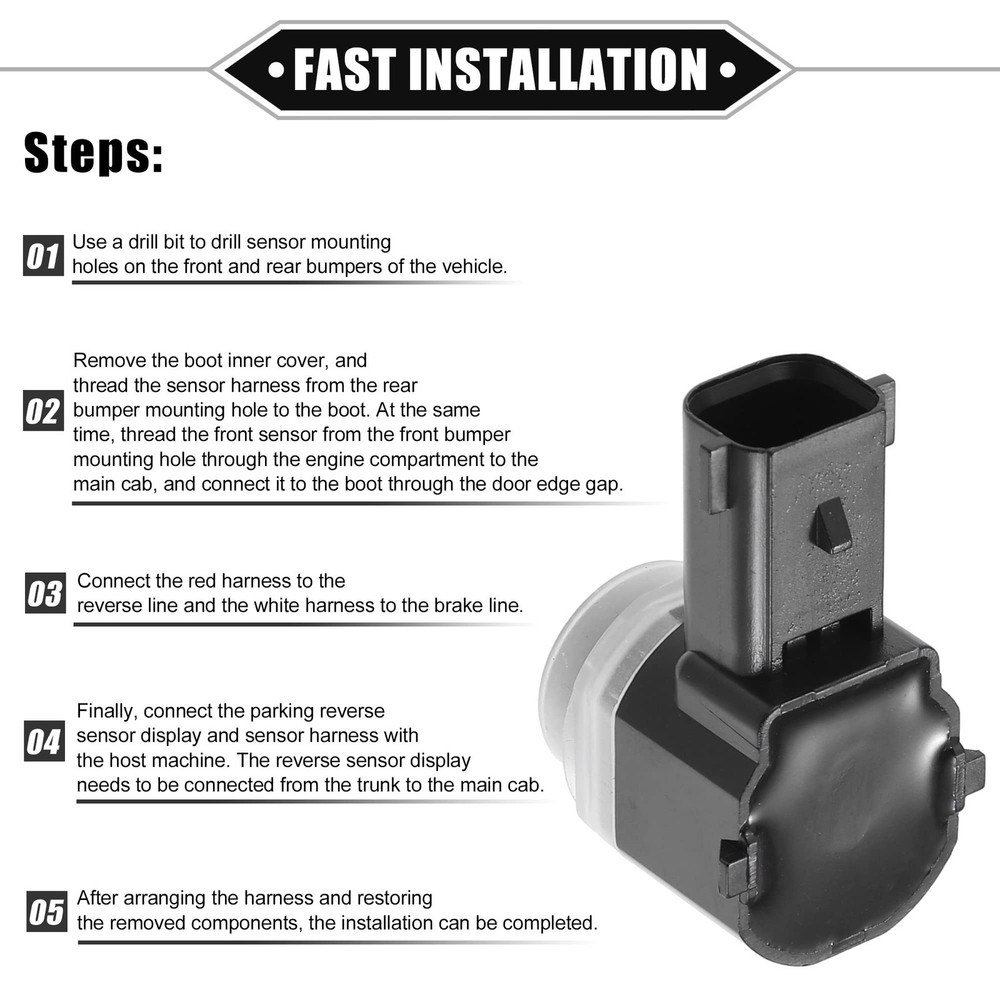 VekAuto 4 Pcs Reverse Parking Assist Sensor Compatible for Ford Explorer 2011...