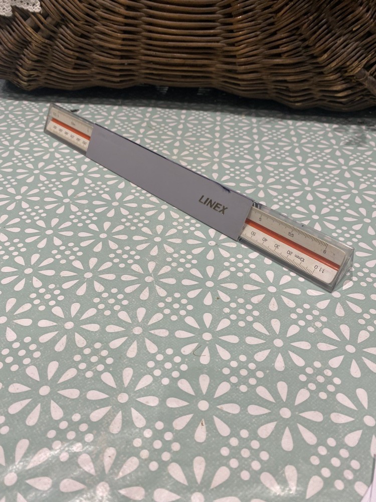 Vintage Cased Lines 321 Triple Triangular Scale Rule - Made in Denmark Architect