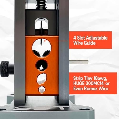 Wire Stripping Machine - Drill-Powered Scrap Wire Stripper with Adjustable Guide