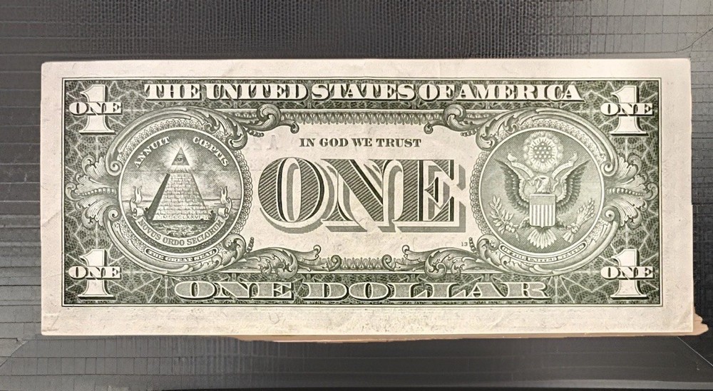 1957 $1 Silver Certificate Uncirculated. Alignment Error!