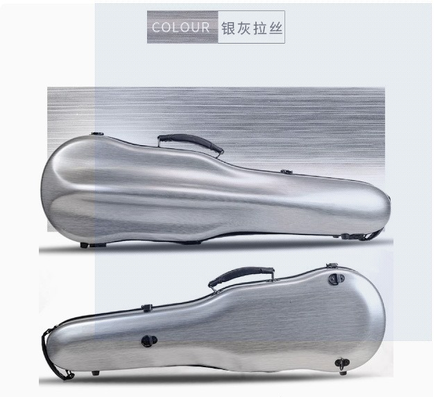 Violin Case 4/4 Full Size Carbon Fiber Hard Shell Adjustable Backstrap Portable