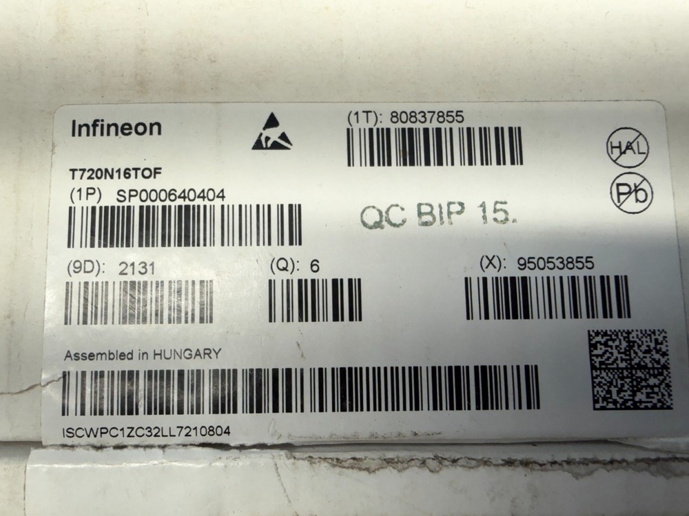 Infineon Technologies T720N16TOF 6-Pack Phase Control Thyristor Module Discs
