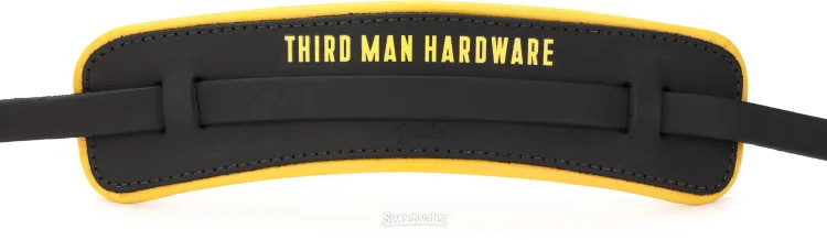 Fender x Third Man Hardware Leather Guitar Strap - Black/Yellow