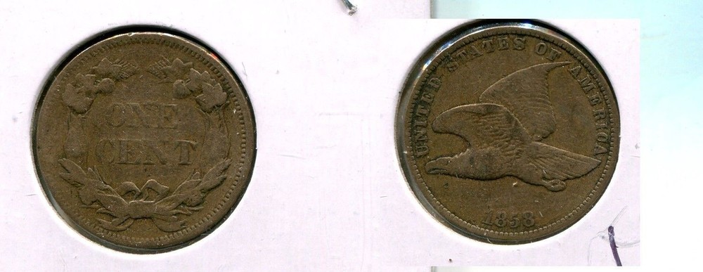 1858 SL FLYING EAGLE PENNY VF 6200T
