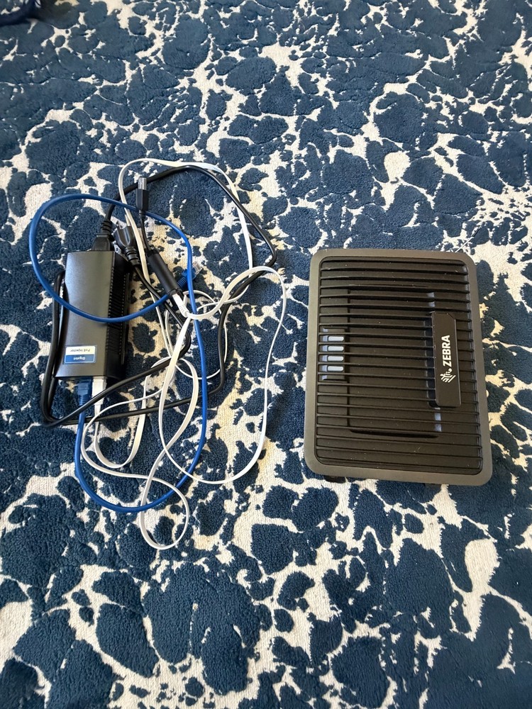 Zebra FX9600 Long Range RFID Reader 4 Port Reader With PoE Injector TESTED
