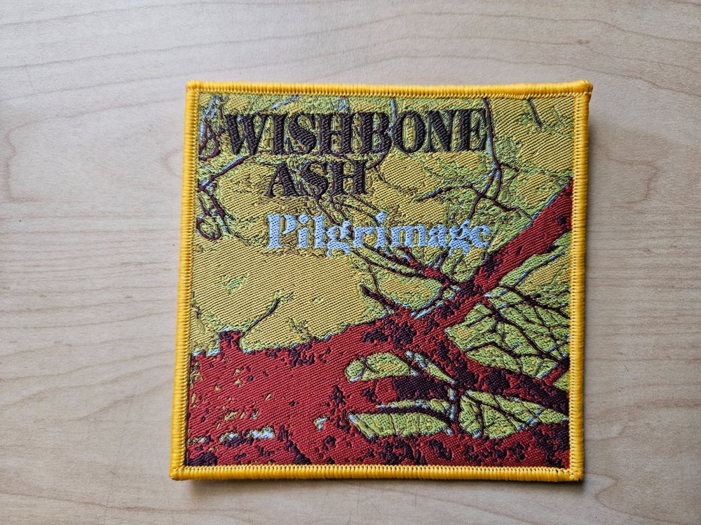 WISHBONE ASH, PILGRIMAGE, SEW ON GOLDEN BORDER WOVEN PATCH