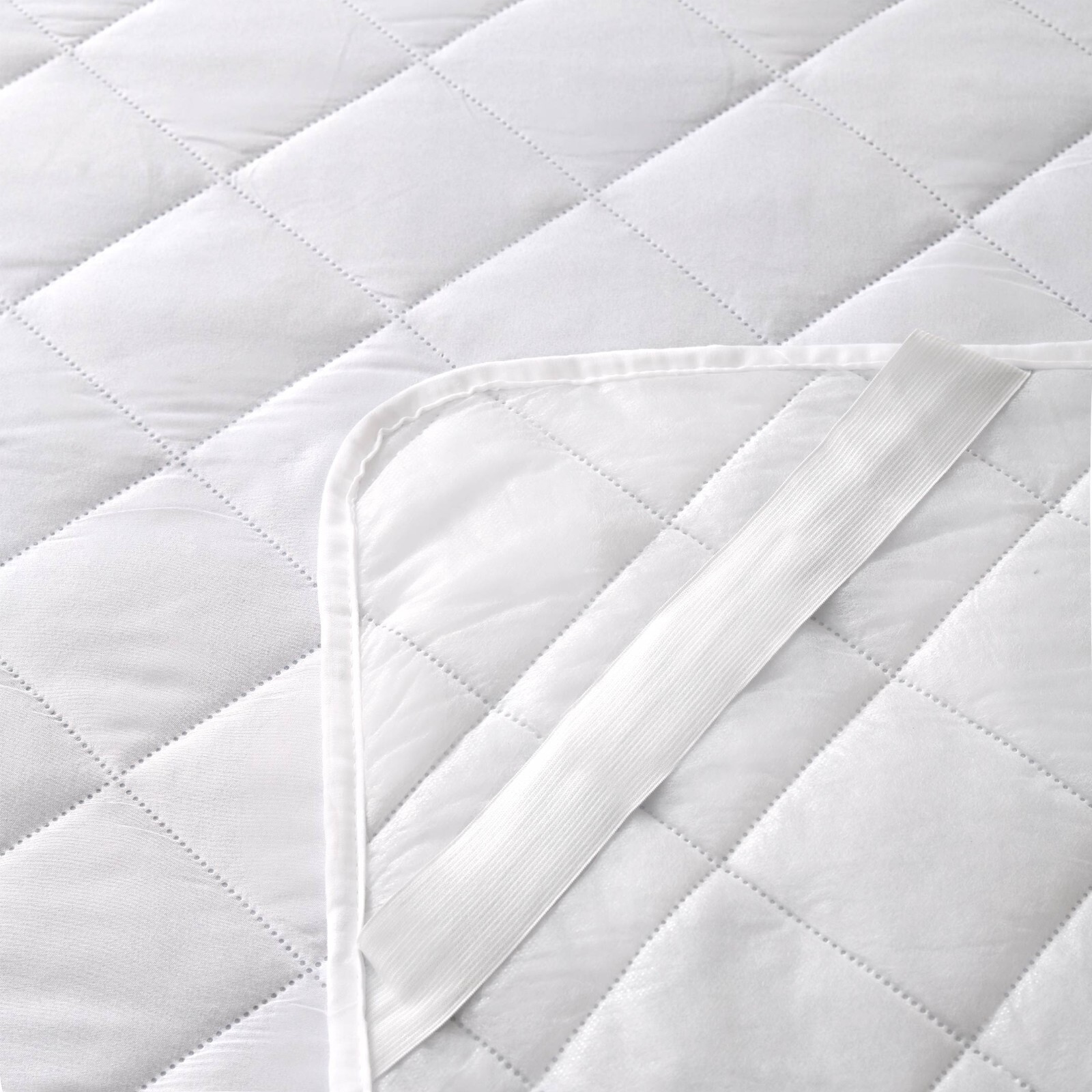 Luxurious Full Size Quilted Mattress Protector, Mattress Pad with Elastic Stripe