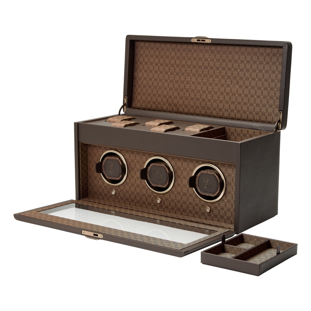 WOLF Earth Triple Watch Winder- Coffee