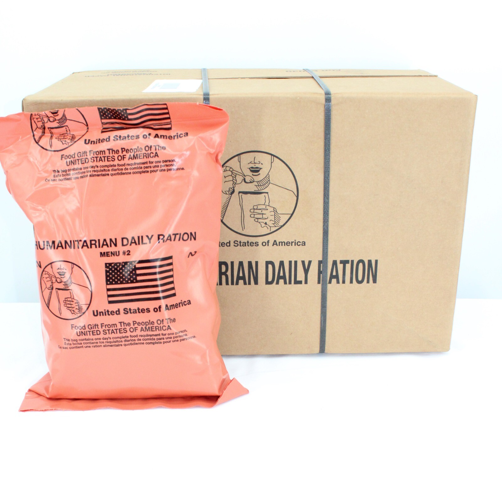 MRE Case - HUMANITARIAN DAILY RATION - RANDOM MENU - Date 10/2022