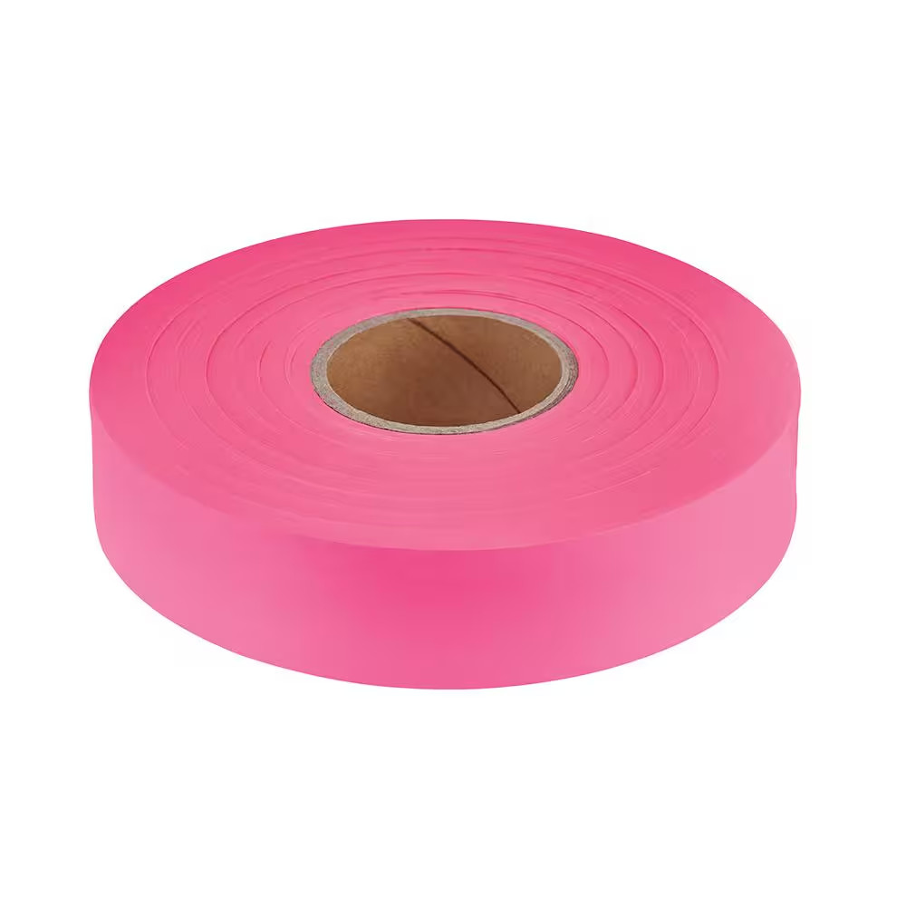 1 In. X 600 Ft. Pink Flagging Tape