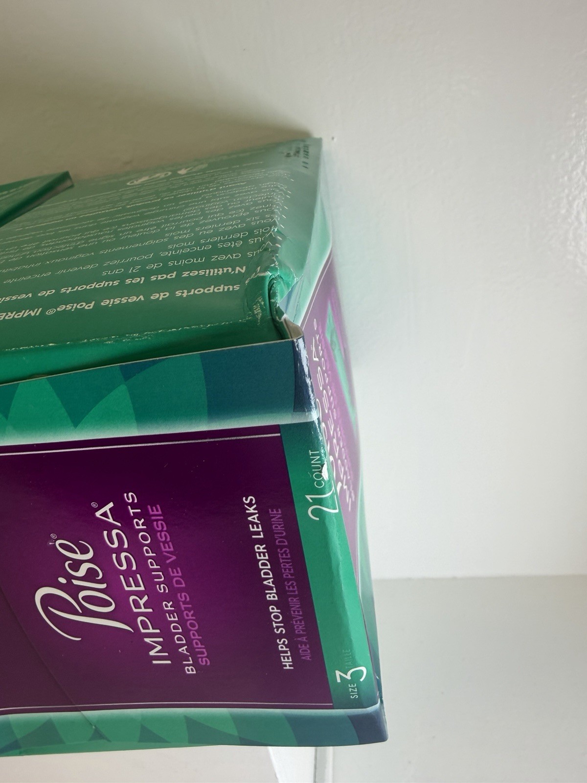 Poise Impressa Women's Bladder Supports Size 3, 21 Count Disposable pack of 2