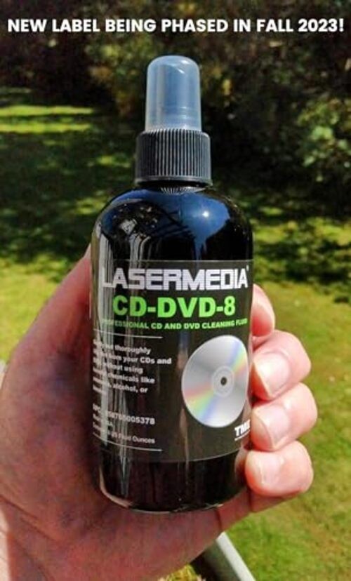 CD DVD Cleaning Solution Fluid (Not a Scratch Remover) 8 Ounce (237 ML) Spray