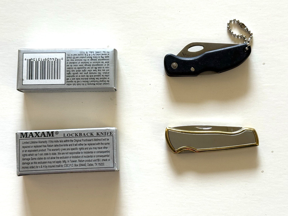 2 NIB MAXAM Lockback Knives