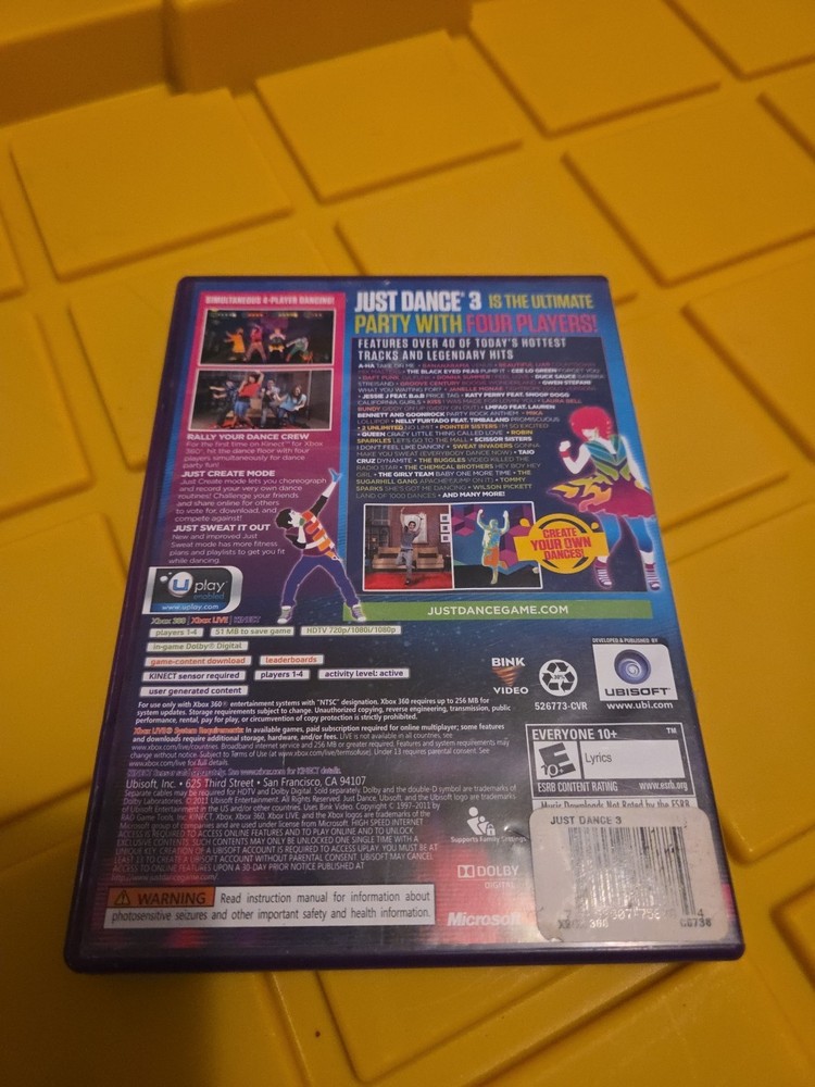 Just Dance 3 Xbox 360 Kinect Sensor Required