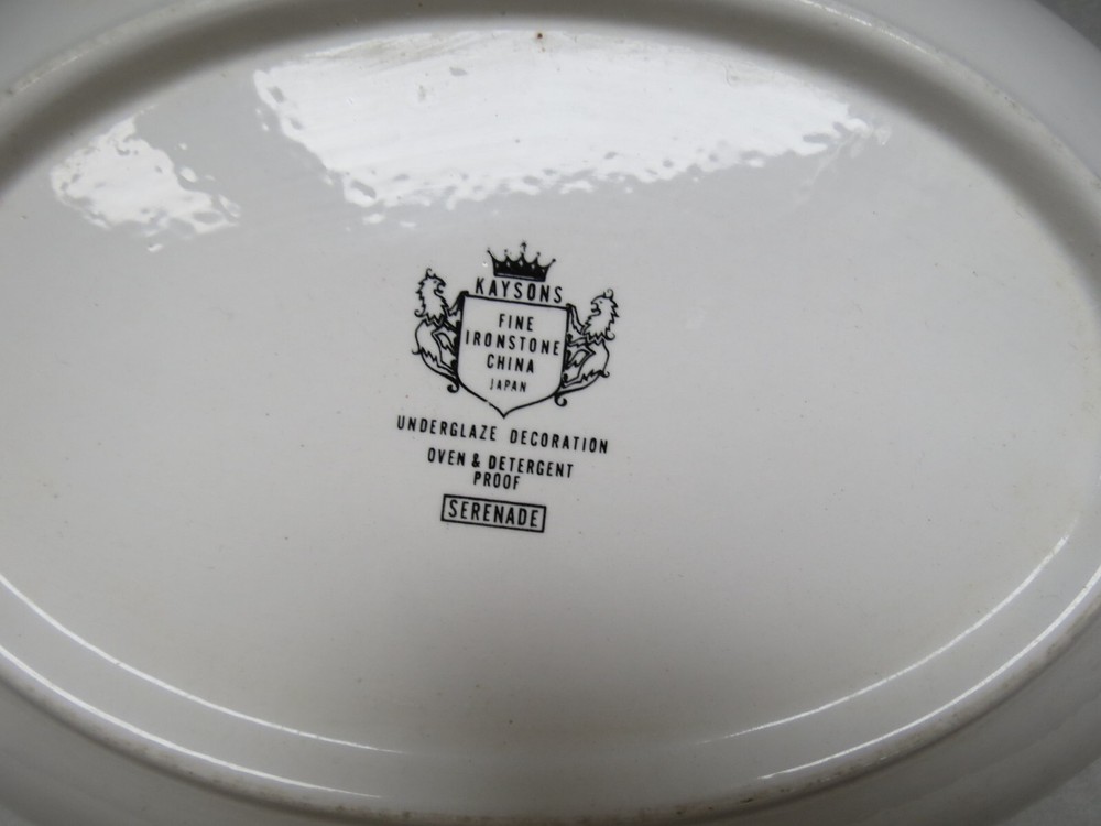 Kaysons Oval Vegetable Bowl - Serenade Pattern