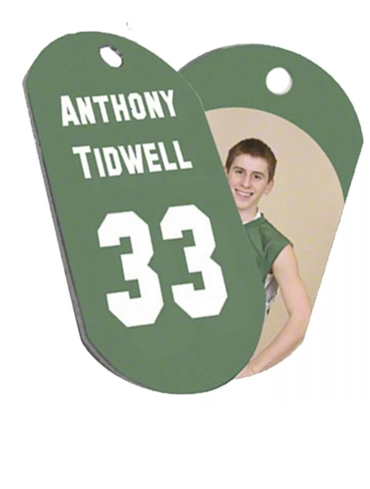 Thick two sided personalized dog tag