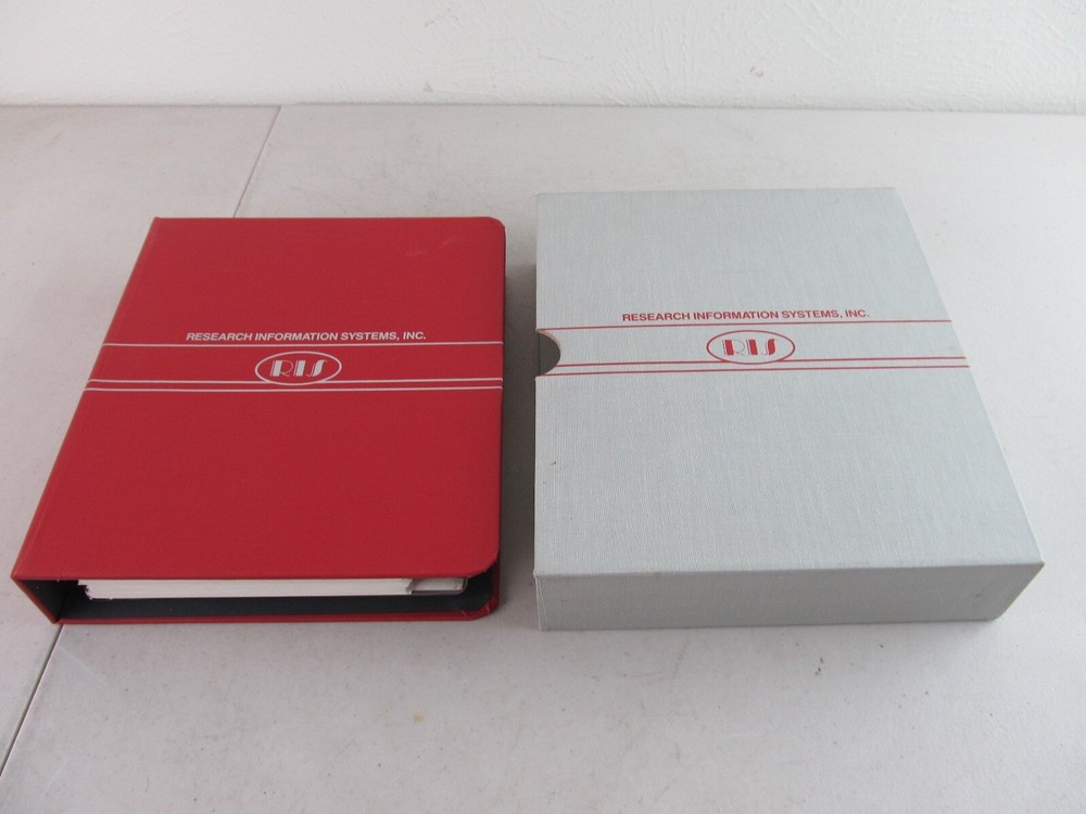 Reference Manager RIS Research Information Systems Vintage Software Floppy 1988