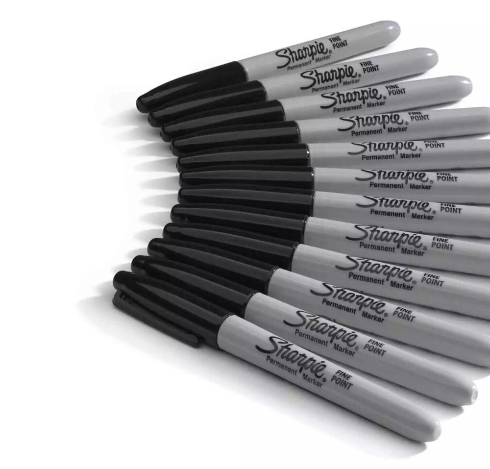 Sharpie Permanent Markers Fine Point Black 371792