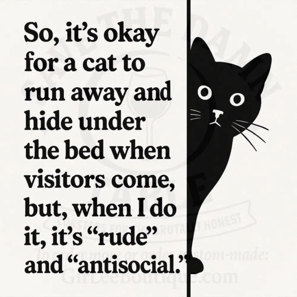 Handmade Coaster: Antisocial, Not Sorry