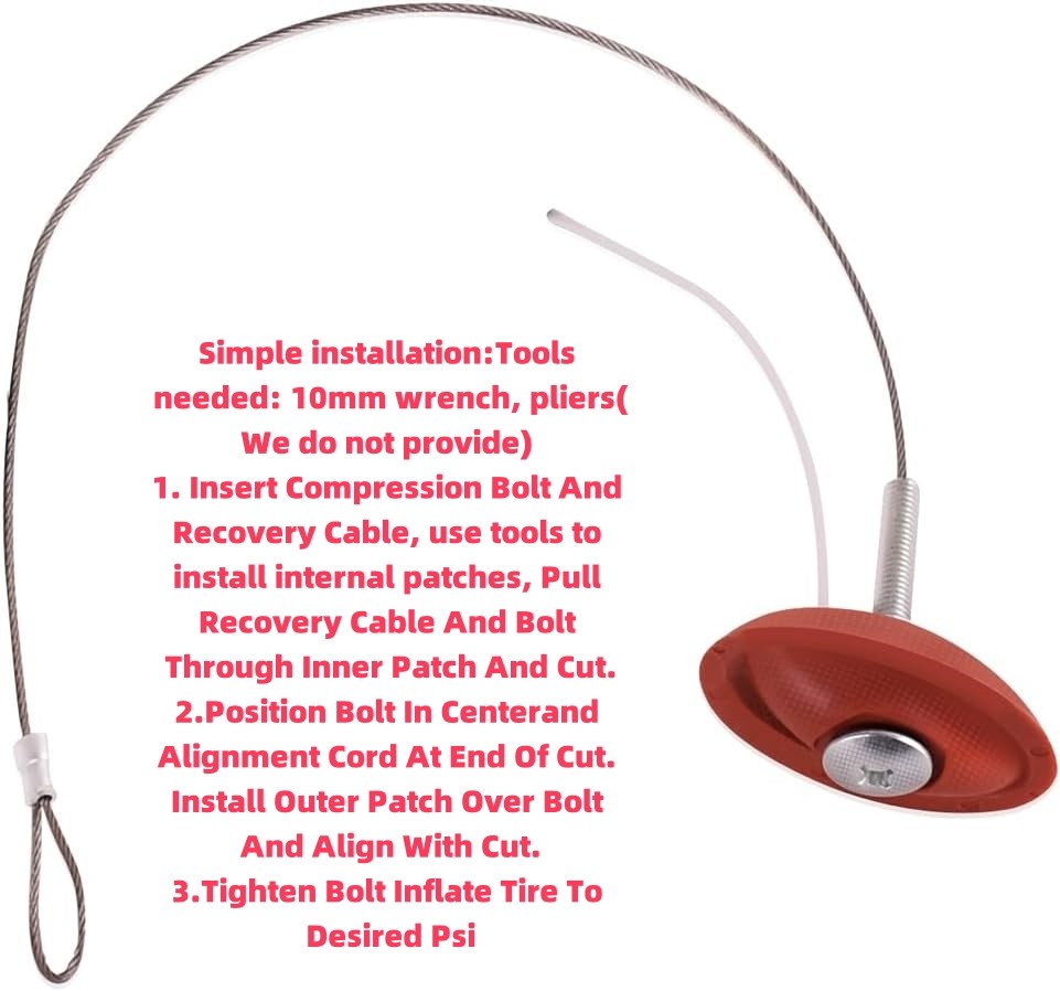 Slug Tire Repair Kit For ATV UTV SXS Tractor RZR KRX Talon Maverick Polaris New