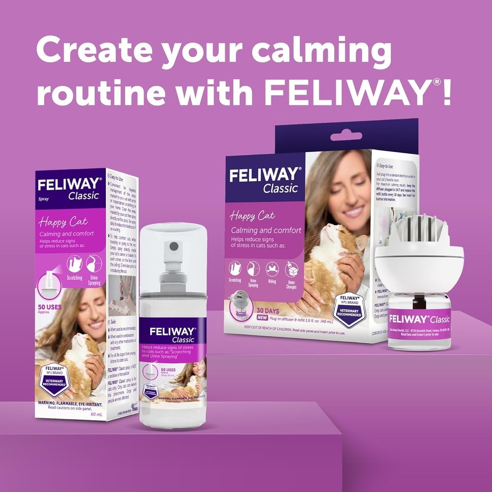 60ml Cat Calming Spray - Effective Pheromone Solution for Anxious Pets