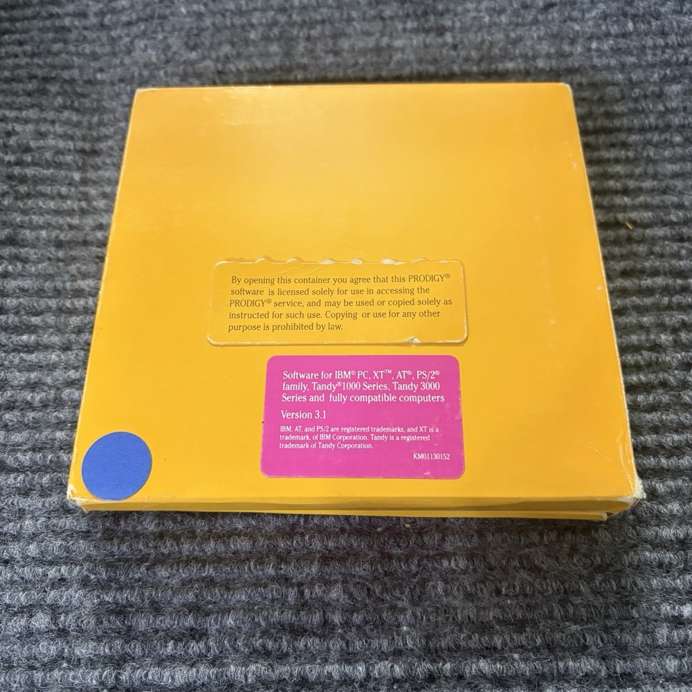 Prodigy Interactive Personal Service Start-Up Kit IBM PC Vintage Software 3.1