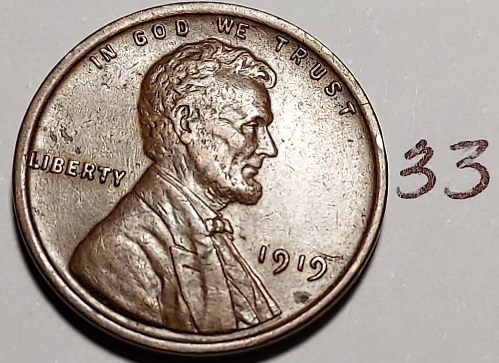 1919 Lincoln Wheat Cent #33