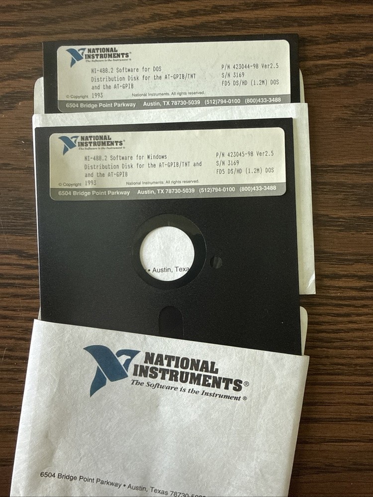 NATIONAL INSTRUMENTS AT-GPIB CONTROLLER CARD With Manuals N Software Box