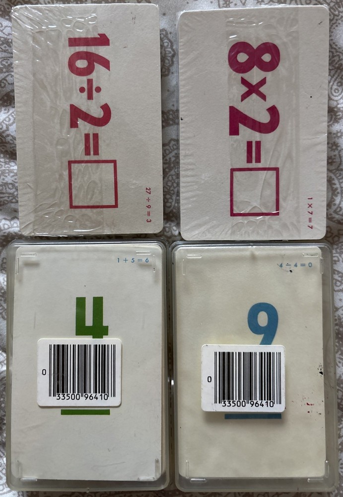 Whitman Math Flash Cards Lot (4) - Addition Subtraction Multiplication Division