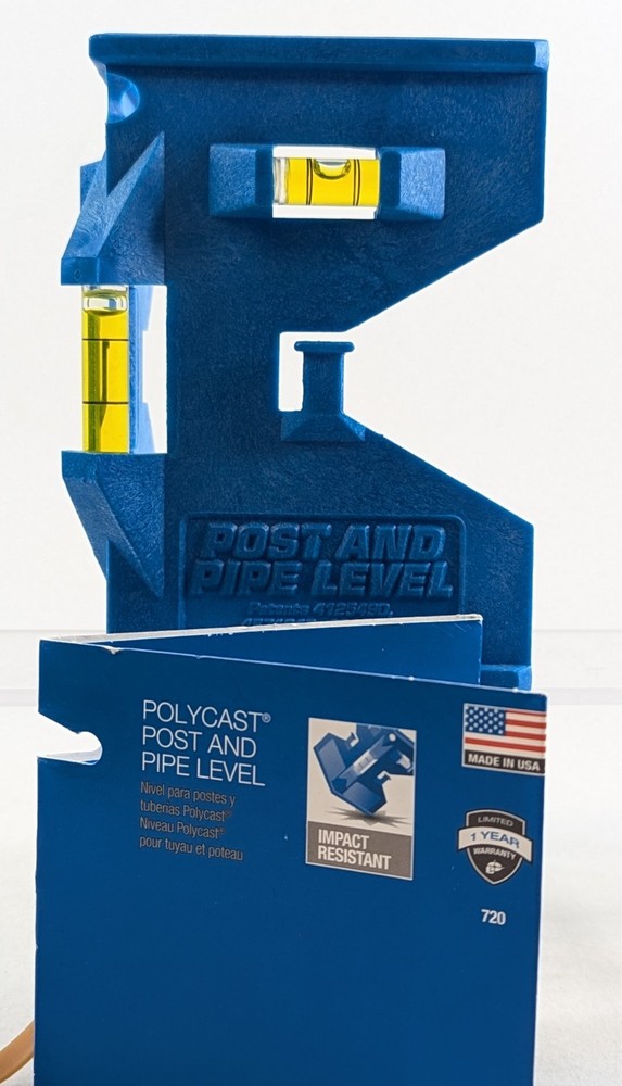 Empire 720 POLYCAST Post Pipe Level Blue 9" – Durable Plastic Tool – NEW