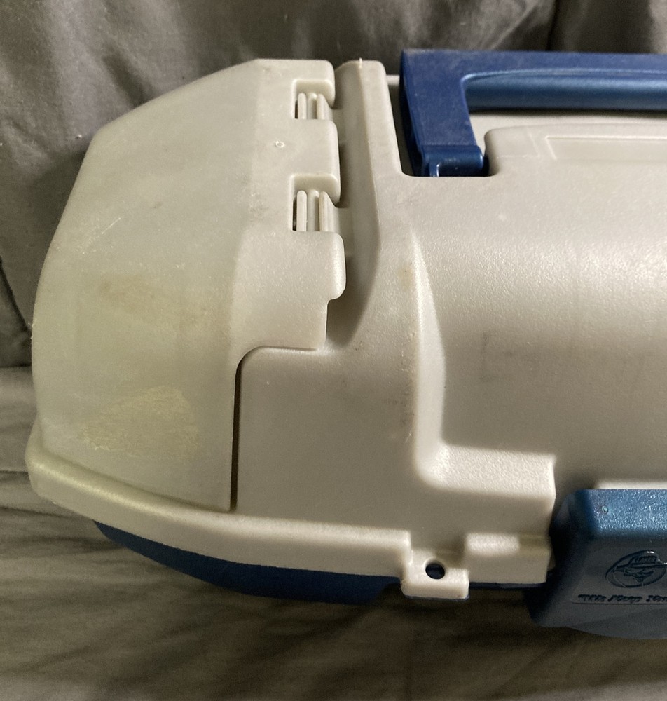 Laker Tackle Box With Side Compartments, Inner Tray, Blue & Gray