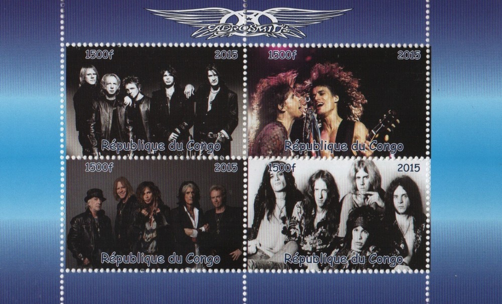 AEROSMITH 2015 MNH STAMP SHEETLET