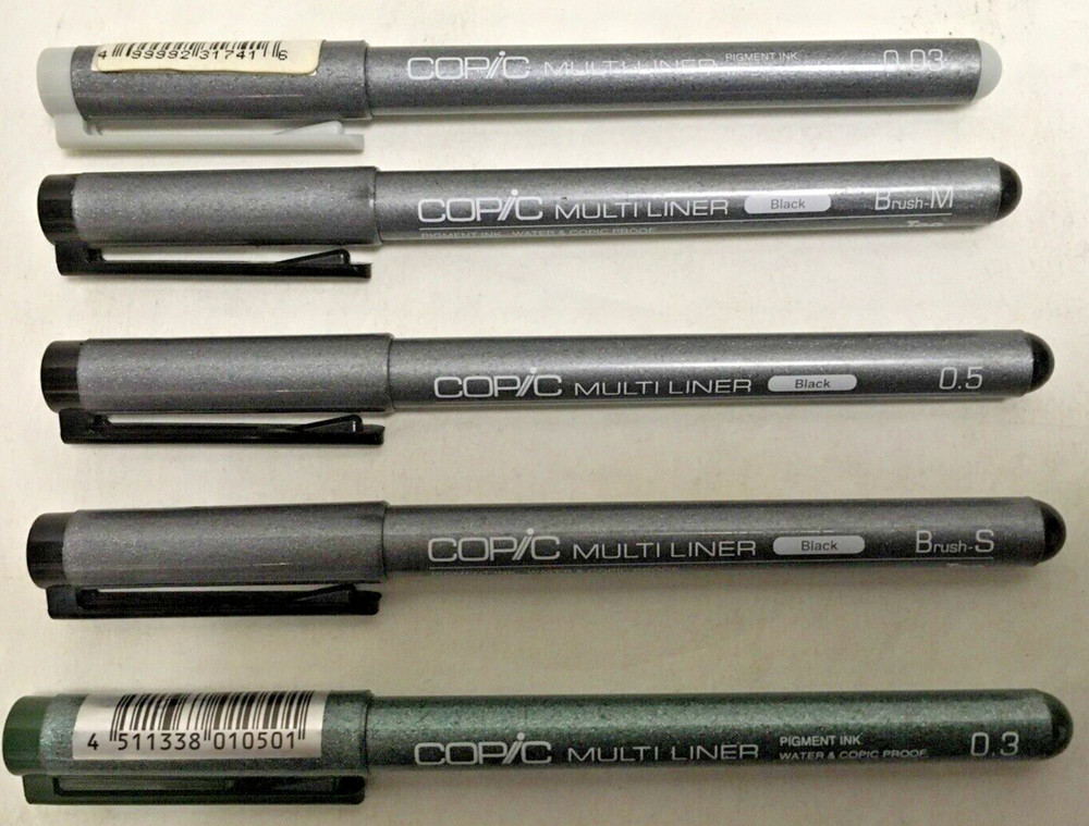 Copic Markers Multiliner Pigment Based Ink assorted colors New sold separate