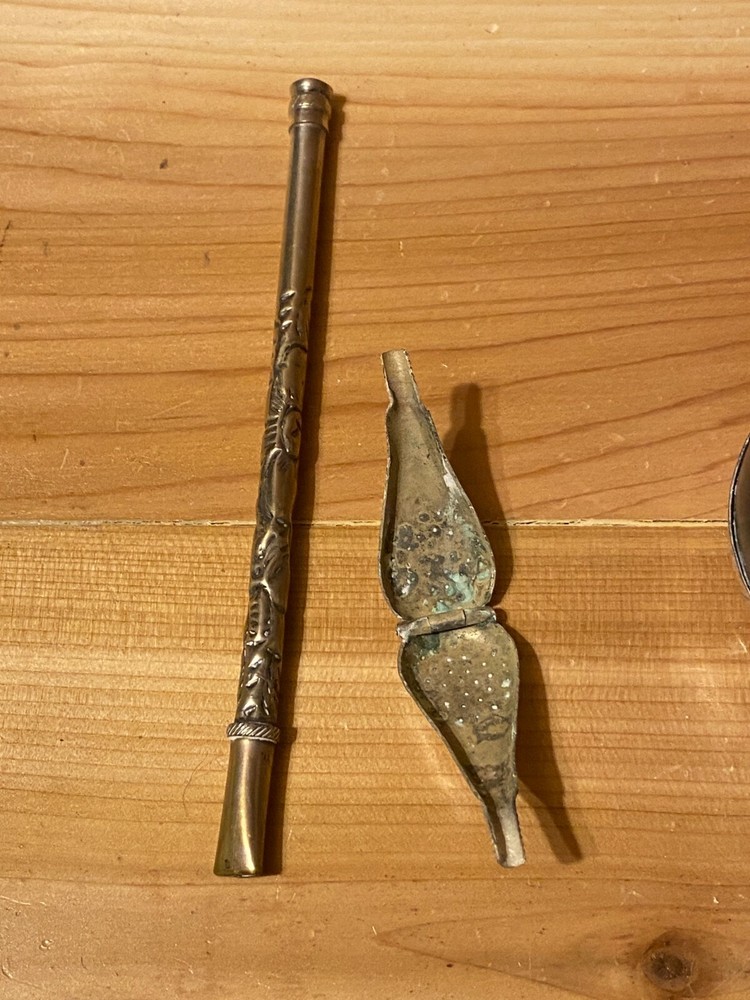 Antique 800 Silver Yerba Mate & Bombilla drinking straw