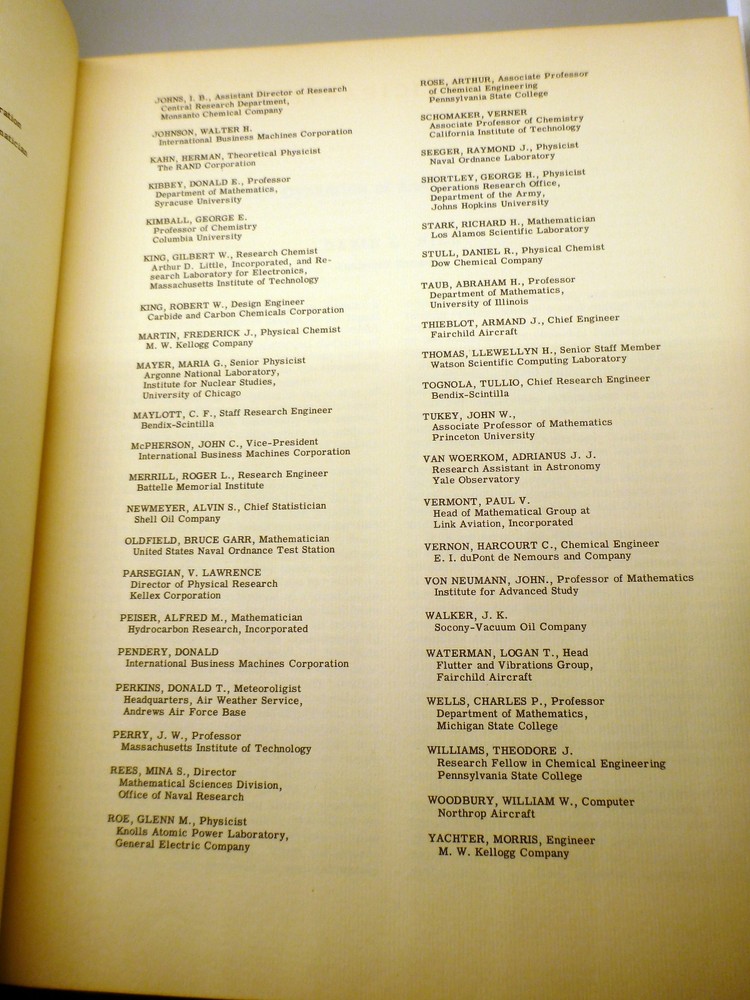 IBM: Computation Seminar, December 1949