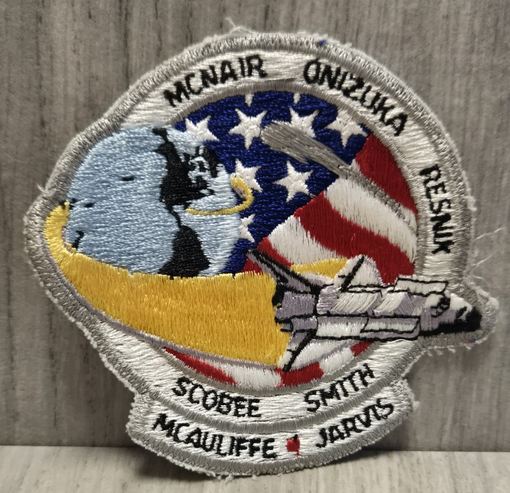 NASA Challenger Mission STS-51-L Space Shuttle Tribute Patch McAuliffe Jarvis