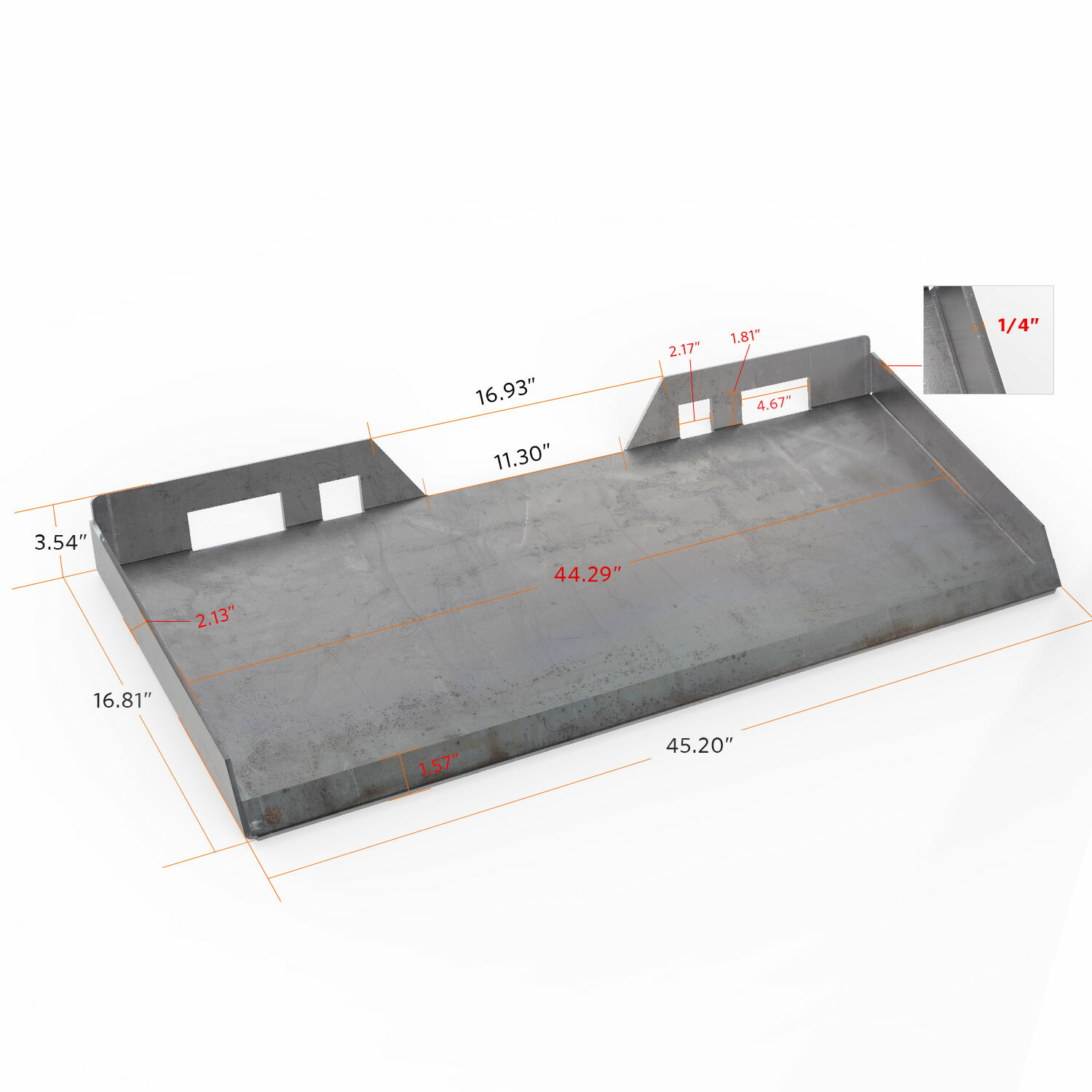 1/4" 5/16" 3/8" 1/2" Skid Steer Mount Plate Adapter Loader Quick Tach Attachment