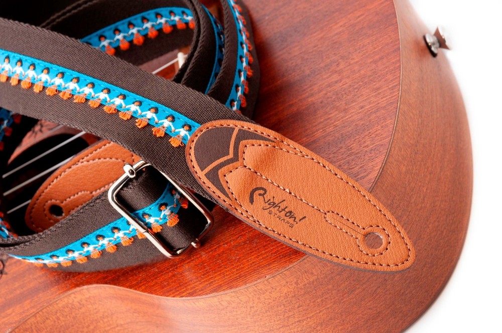RightOn! Surf Waimea Brown Guitar Strap