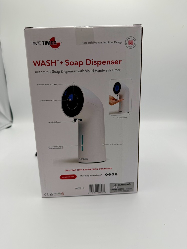 Time Timer WASH Touchless Soap Dispenser Visual Handwashing Timer NEW