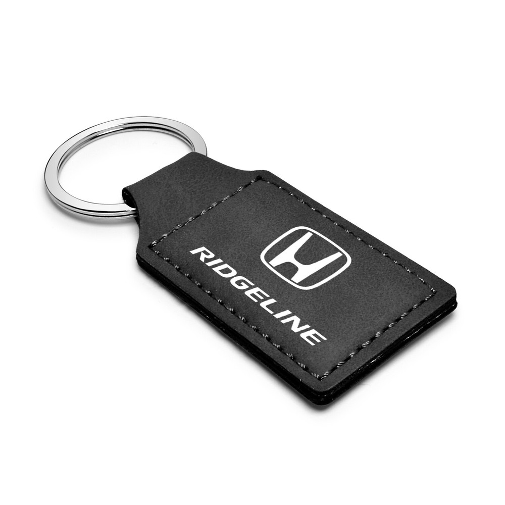 Honda Ridgeline Rectangular Black Leather Key Chain