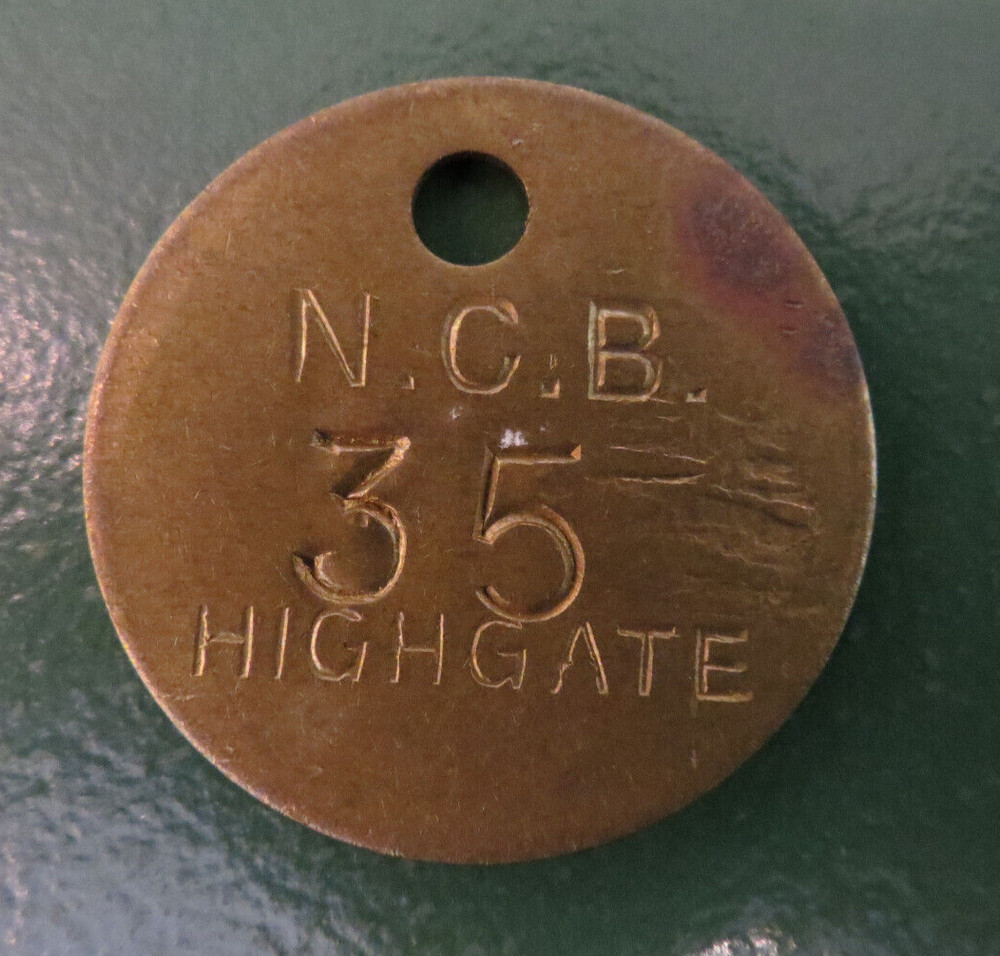 COLLIERY TOKEN / COLLIERY PIT CHECK - marked NCB HIGH GATE 35