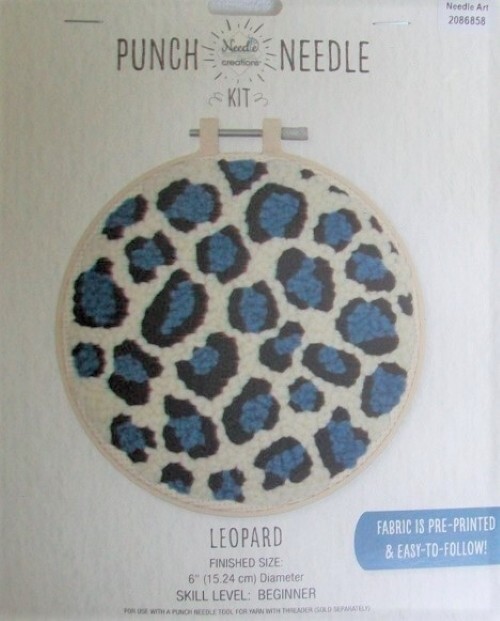 Needle Creations Leopard Art Punch Needle Kit 6 in