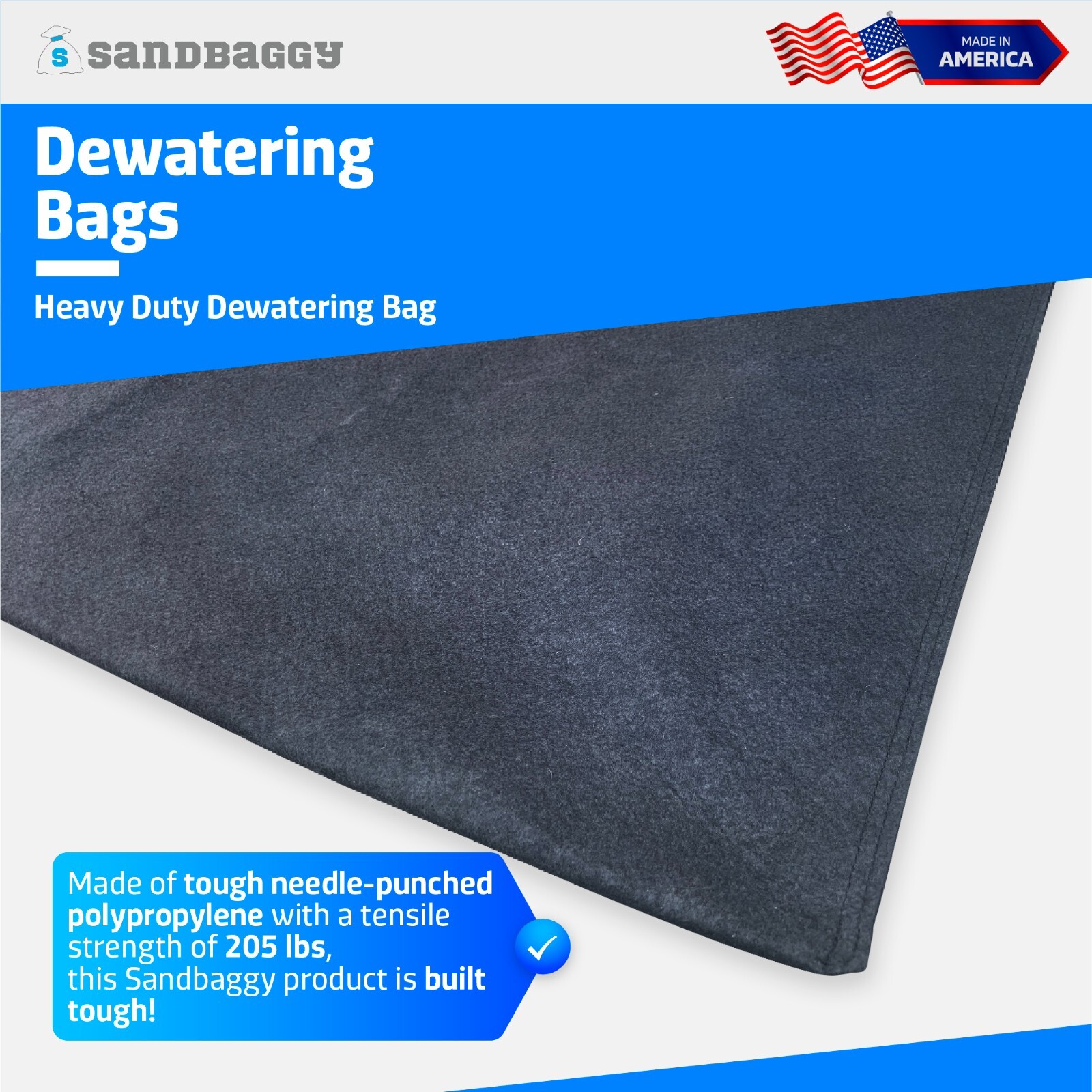 Dewatering Bags - Made in America - Filters Sediment, Oil, Sludge & Pollution