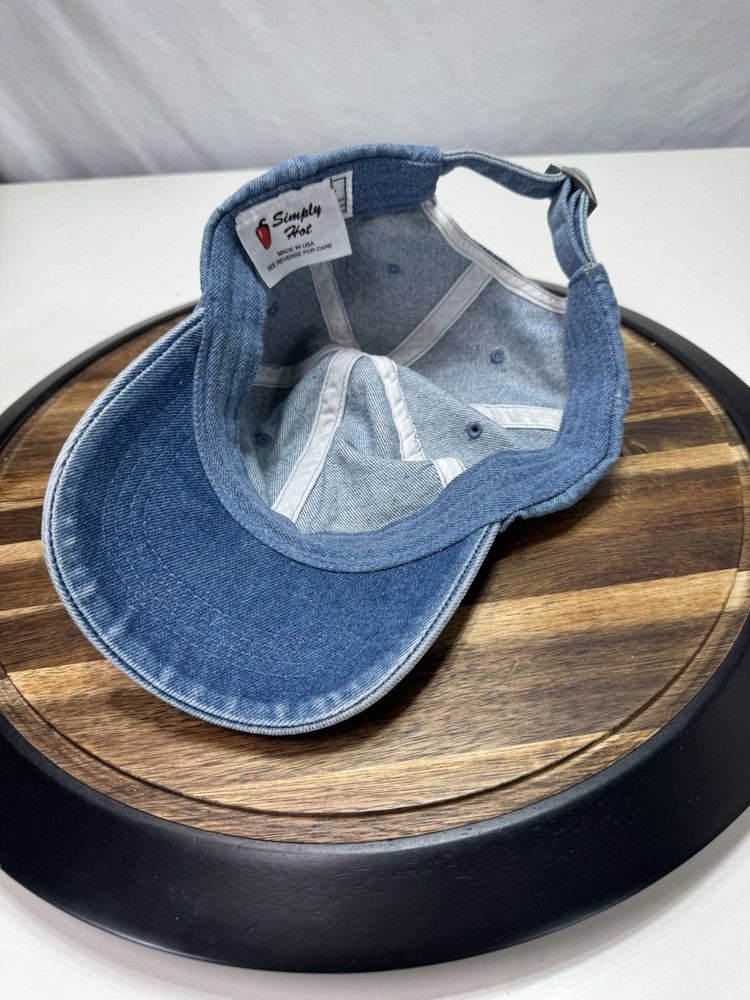 Born To Golf Denim Rhinestone Adjustable Hat