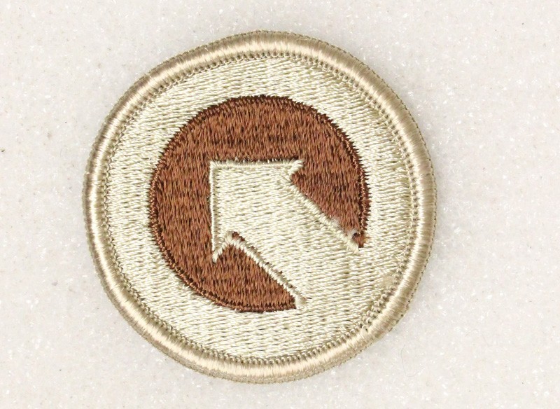 Army Patch: 1st support Command - brown/tan, merrowed edge
