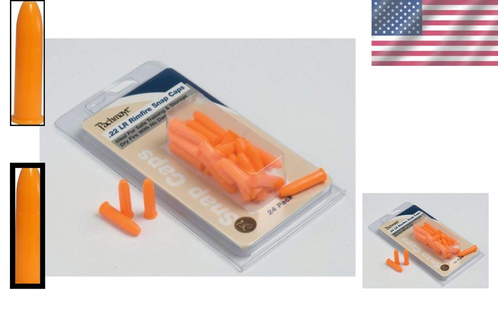 Advanced Polymer Snap Caps - 24-Pack Orange for Ultimate Shooting Performance