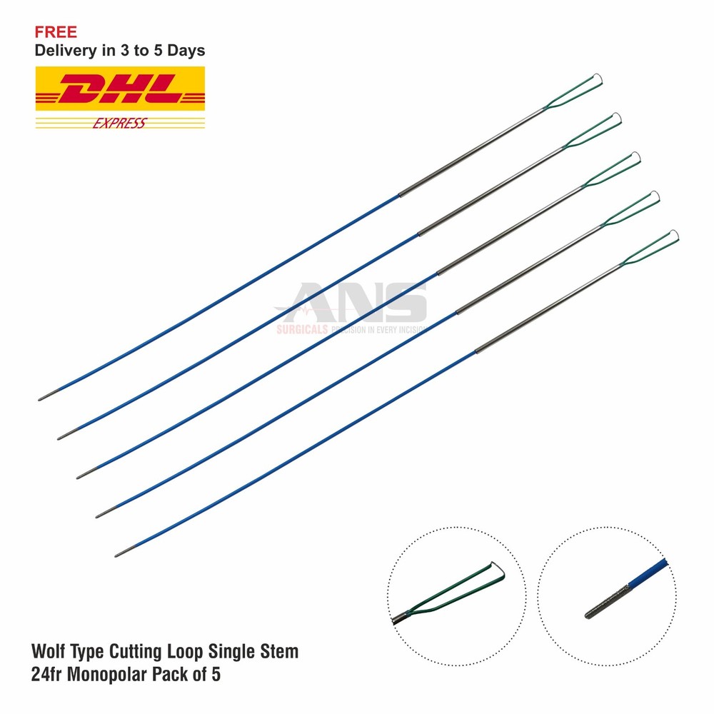 ANS Wolf Type Monopolar Cutting Loop Single Stem (Set of 5)